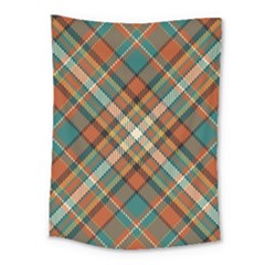 Tartan Scotland Seamless Plaid Pattern Vector Retro Background Fabric Vintage Check Color Square Geo Medium Tapestry by Ket1n9