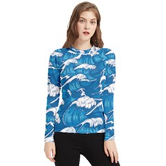 Seamless Pattern With Colorful Bush Roses Women s Long Sleeve Rash Guard by Ket1n9