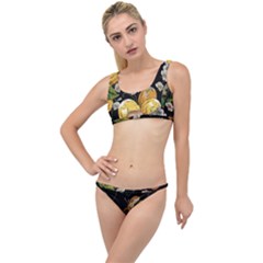 Embroidery Blossoming Lemons Butterfly Seamless Pattern The Little Details Bikini Set by Ket1n9