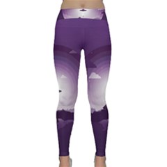 Ufo Illustration Style Minimalism Silhouette Classic Yoga Leggings