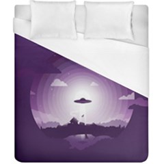 Ufo Illustration Style Minimalism Silhouette Duvet Cover (California King Size)