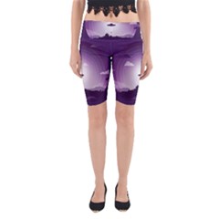 Ufo Illustration Style Minimalism Silhouette Yoga Cropped Leggings