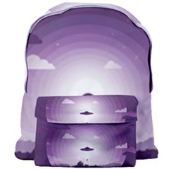 Ufo Illustration Style Minimalism Silhouette Giant Full Print Backpack