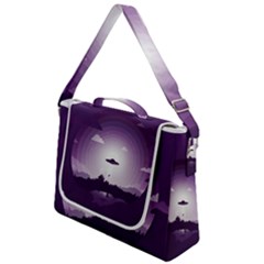 Ufo Illustration Style Minimalism Silhouette Box Up Messenger Bag