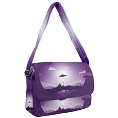 Ufo Illustration Style Minimalism Silhouette Courier Bag