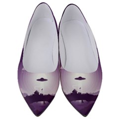 Ufo Illustration Style Minimalism Silhouette Women s Low Heels