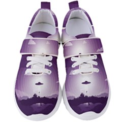 Ufo Illustration Style Minimalism Silhouette Women s Velcro Strap Shoes