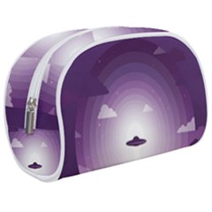 Ufo Illustration Style Minimalism Silhouette Make Up Case (Medium)