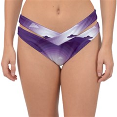 Ufo Illustration Style Minimalism Silhouette Double Strap Halter Bikini Bottoms