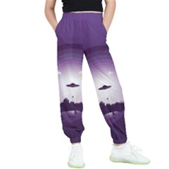 Ufo Illustration Style Minimalism Silhouette Kids  Joggers