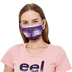 Ufo Illustration Style Minimalism Silhouette Crease Cloth Face Mask (Adult)