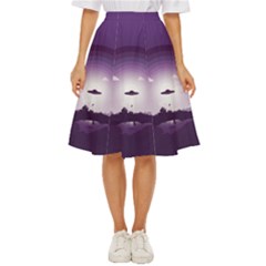 Ufo Illustration Style Minimalism Silhouette Classic Short Skirt