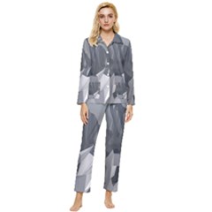 Gray Mountain Illustration Grey Mountain Digital Womens  Long Sleeve Velvet Pocket Pajamas Set by Cendanart