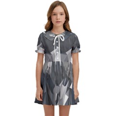 Gray Mountain Illustration Grey Mountain Digital Kids  Sweet Collar Dress