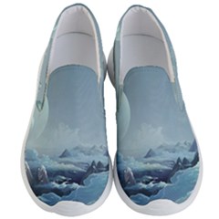 Mountain Covered Snow Mountains Clouds Fantasy Art Men s Lightweight Slip Ons by Cendanart