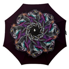 Style Dinosaur  80s Synth Retrowave Straight Umbrellas