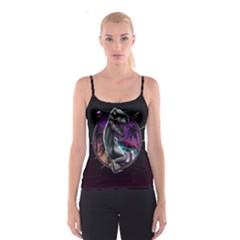 Style Dinosaur  80s Synth Retrowave Spaghetti Strap Top