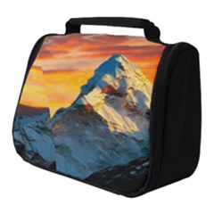 Snow Capped Mountain Himalayas Clouds Landscape Nature Full Print Travel Pouch (small)