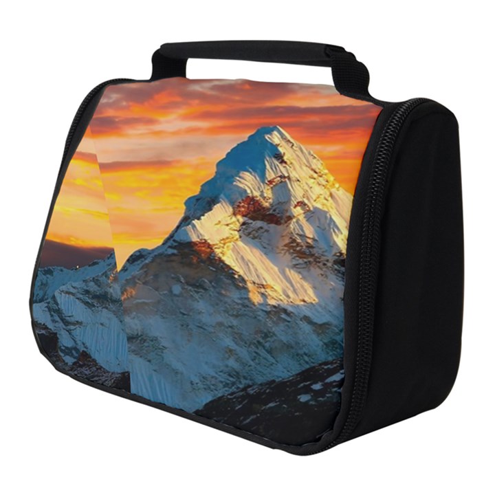 Snow Capped Mountain Himalayas Clouds Landscape Nature Full Print Travel Pouch (Small)