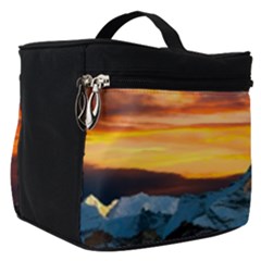 Snow Capped Mountain Himalayas Clouds Landscape Nature Make Up Travel Bag (small) by Cendanart