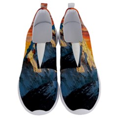 Snow Capped Mountain Himalayas Clouds Landscape Nature No Lace Lightweight Shoes