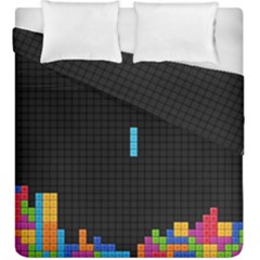 Tetris Game Duvet Cover Double Side (king Size) by Cendanart