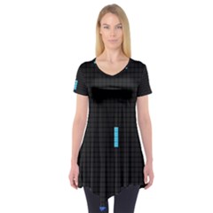 Tetris Game Short Sleeve Tunic  by Cendanart