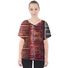 Books Old V-Neck Dolman Drape Top