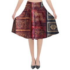 Books Old Flared Midi Skirt