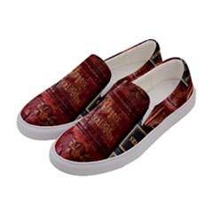 Books Old Women s Canvas Slip Ons