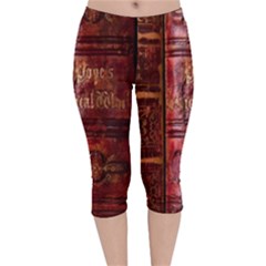 Books Old Velvet Capri Leggings 