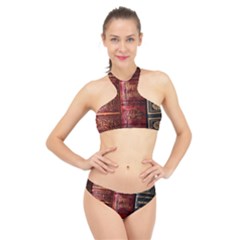 Books Old High Neck Bikini Set