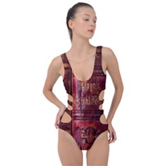 Books Old Side Cut Out Swimsuit