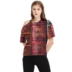 Books Old One Shoulder Cut Out T-Shirt