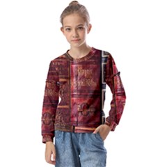 Books Old Kids  Long Sleeve T-Shirt with Frill 