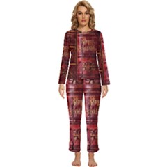 Books Old Womens  Long Sleeve Lightweight Pajamas Set