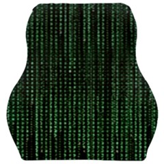 Green Matrix Code Illustration Digital Art Portrait Display Car Seat Velour Cushion  by Cendanart