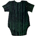 Green Matrix Code Illustration Digital Art Portrait Display Baby Short Sleeve Bodysuit View2