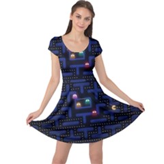 Retro Games Cap Sleeve Dress by Cendanart