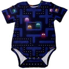 Retro Games Baby Short Sleeve Bodysuit by Cendanart