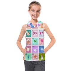 Christmas Wreath Advent Kids  Sleeveless Hoodie by Bedest