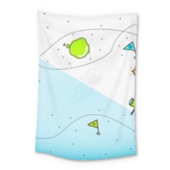 Astronaut Spaceship Small Tapestry by Bedest