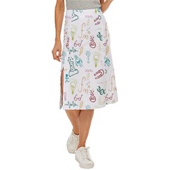 Background Decorative Midi Panel Skirt