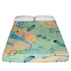 Background School Doodles Graphic Fitted Sheet (california King Size) by Bedest