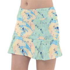 Background School Doodles Graphic Classic Tennis Skirt