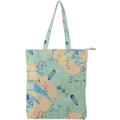 Background School Doodles Graphic Double Zip Up Tote Bag