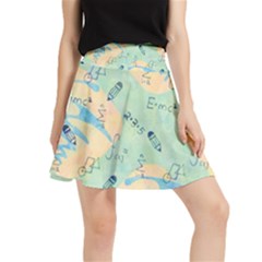 Background School Doodles Graphic Waistband Skirt