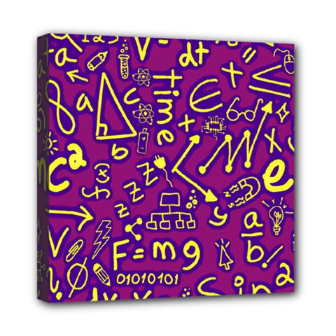 Background Doodles Math Mini Canvas 8  X 8  (stretched) by Bedest