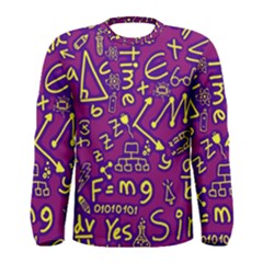 Background Doodles Math Men s Long Sleeve T-shirt by Bedest