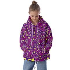 Background Doodles Math Kids  Oversized Hoodie by Bedest